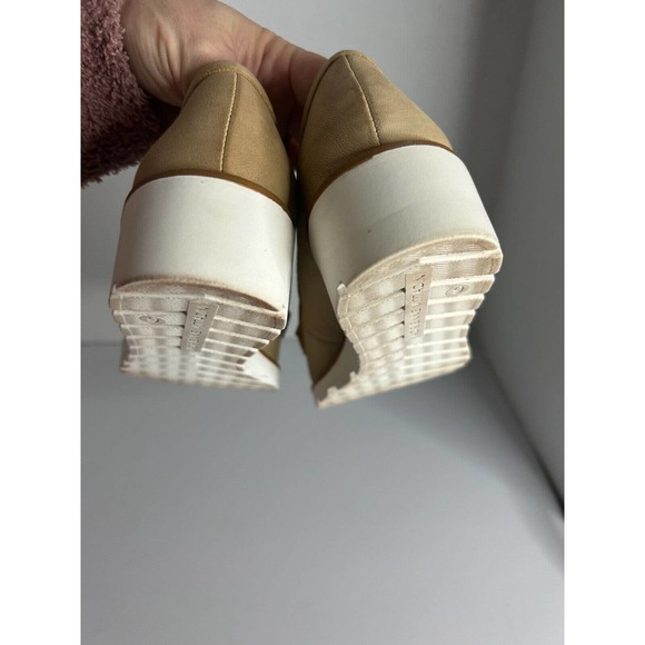 Adrienne Vittadini Tumult Fringe Platform Loafer Women's Leather Wedge SZ 6 - Picture 8 of 10